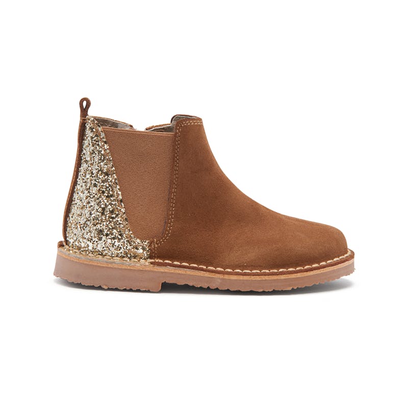 Olivia Suede With Sparkles Chelsea Boots