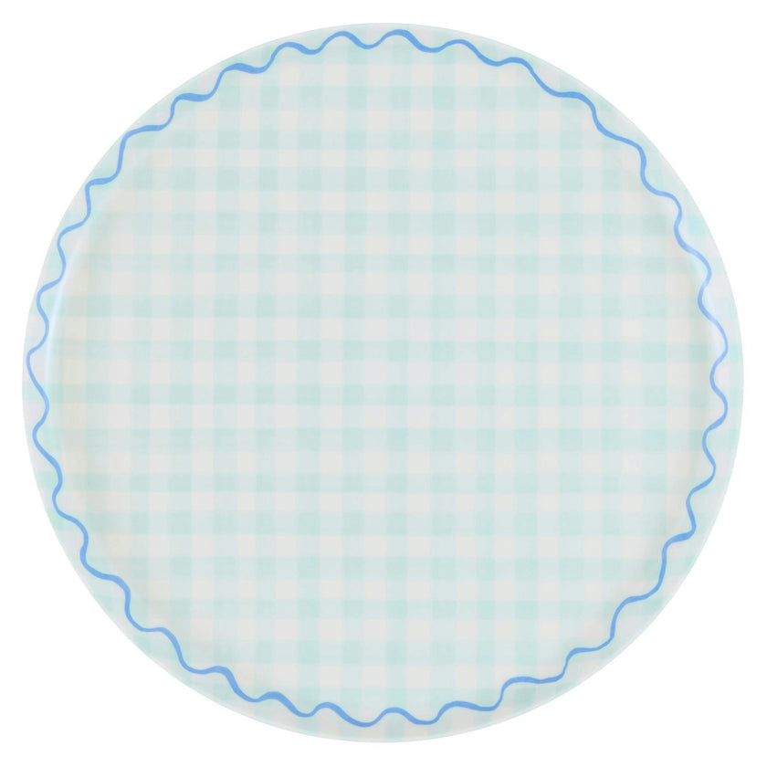 Gingham Reusable Large Plates