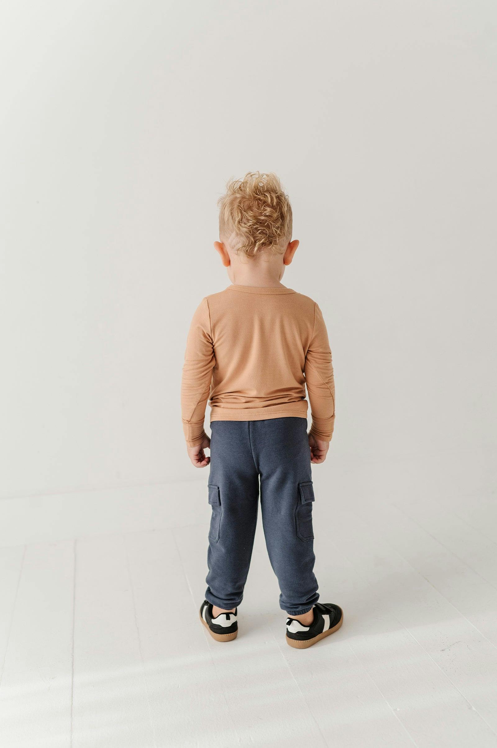 Boys Cargo Pants in Nightfall Blue