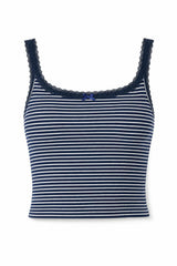 Lizzie Navy and White Stripe Tank