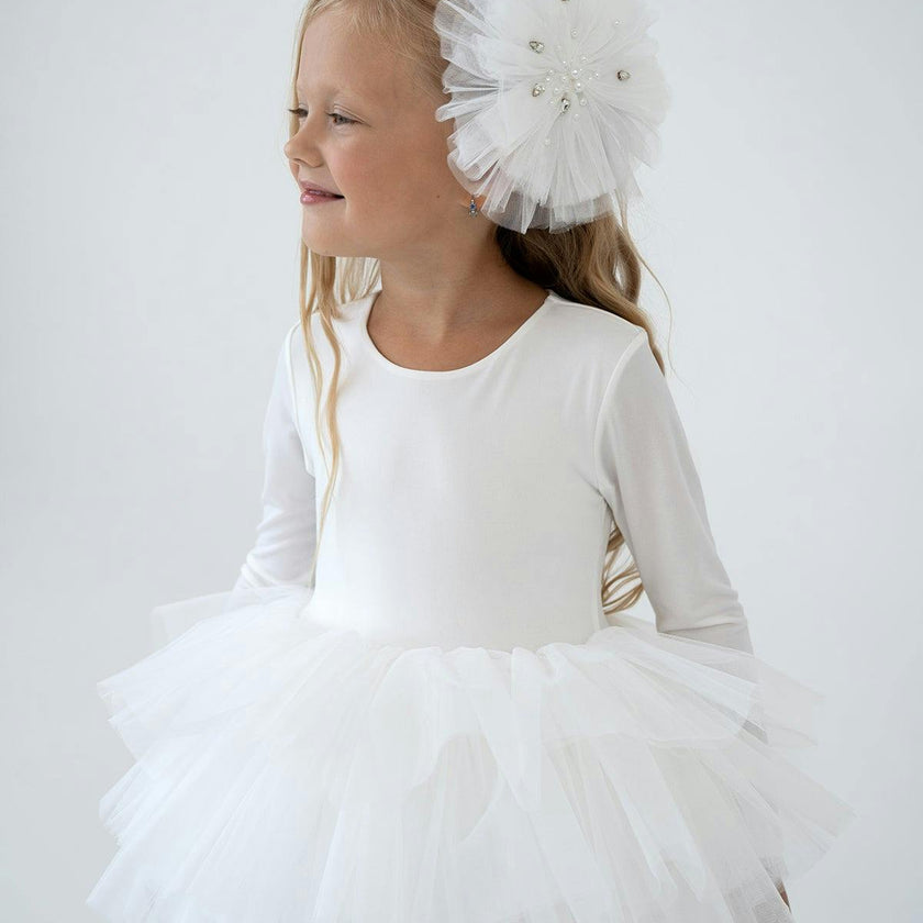 White Bloom Tutu Dress