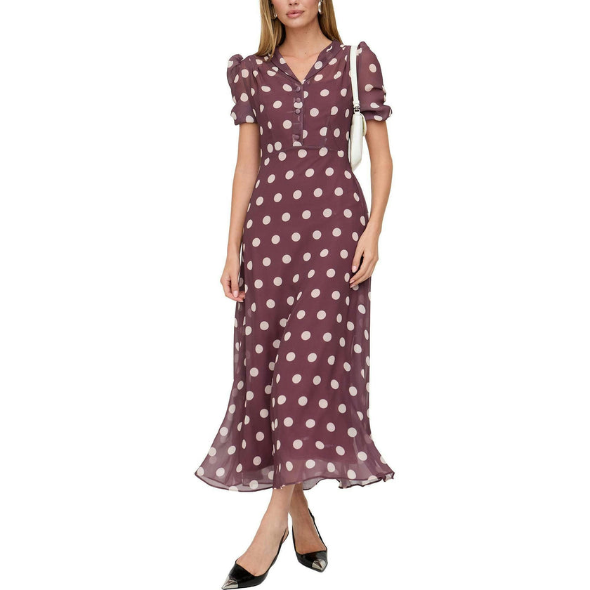Julia Button Down Print Maxi Dress