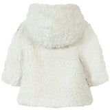 TARTINE ET CHOCOLAT Faux Fur Hooded Baby Coat, White