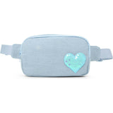 Sequin Heart Belt Bag