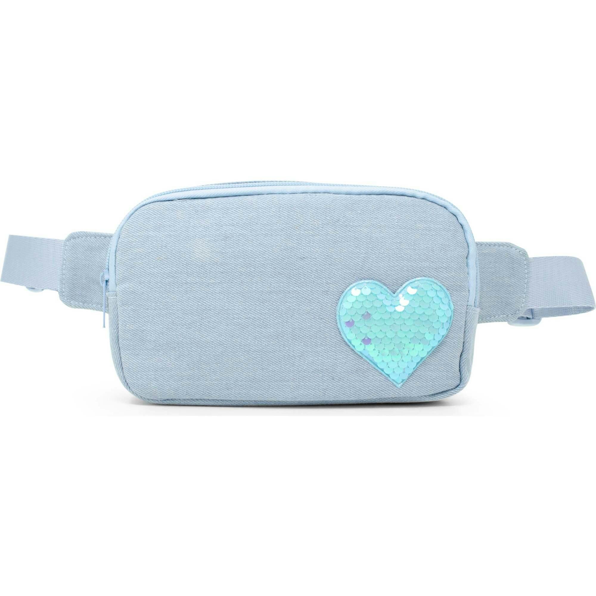 Sequin Heart Belt Bag