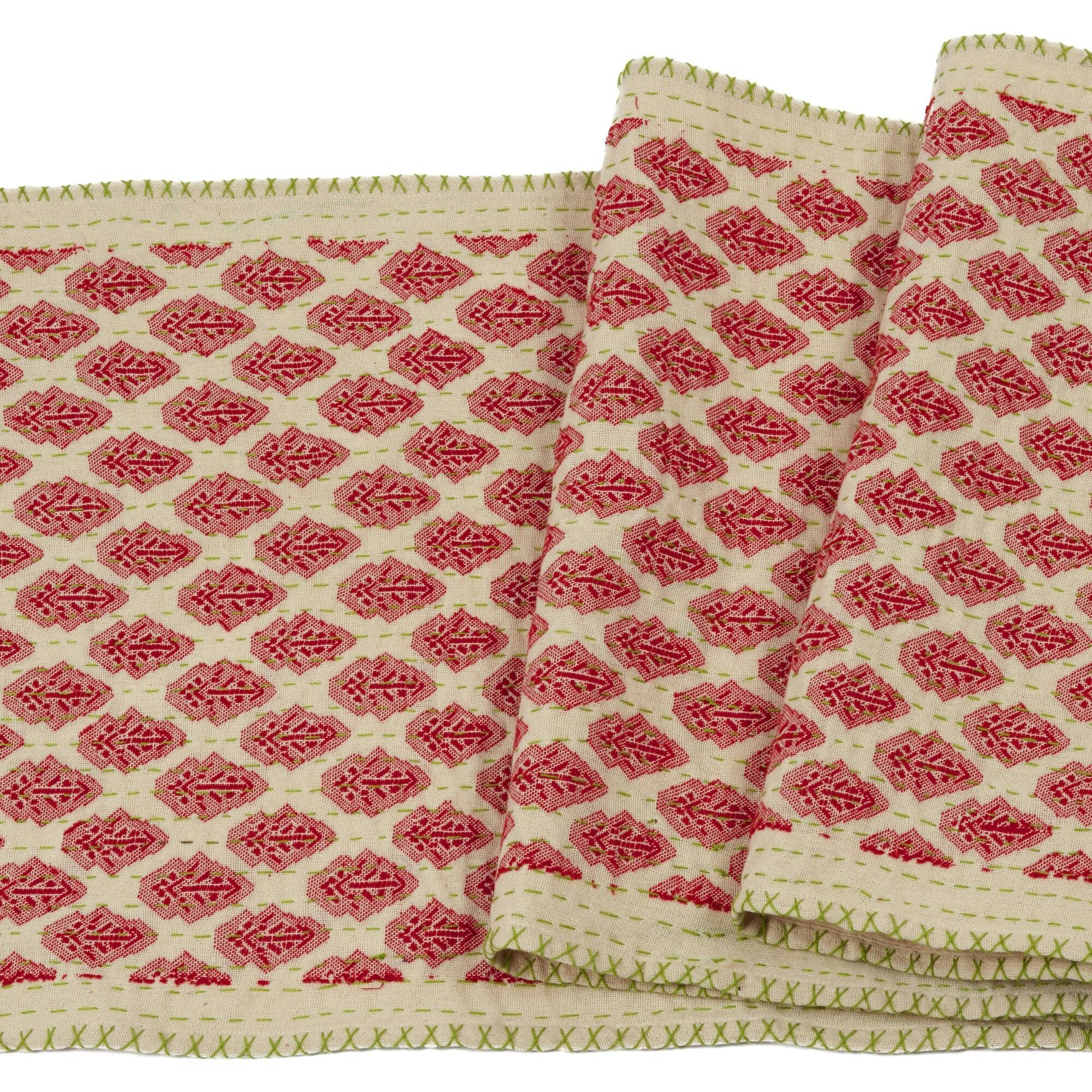 Artisan Hand Loomed Cotton Table Runner