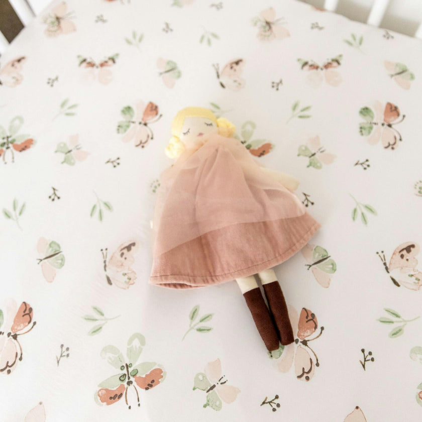 Parker Fitted Crib Sheet (Butterfly)