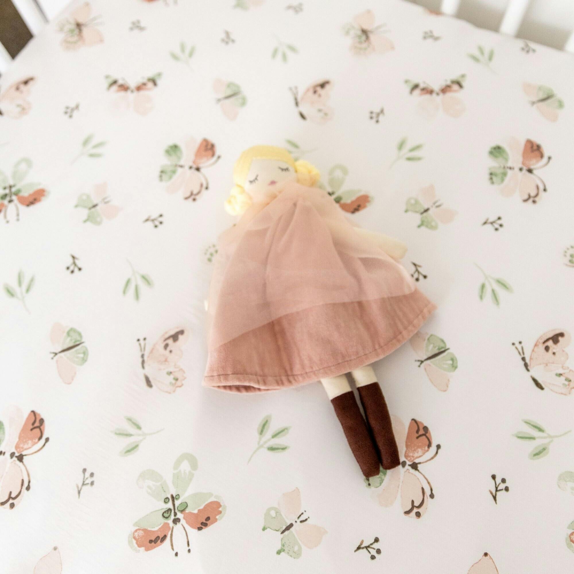 Parker Fitted Crib Sheet (Butterfly)