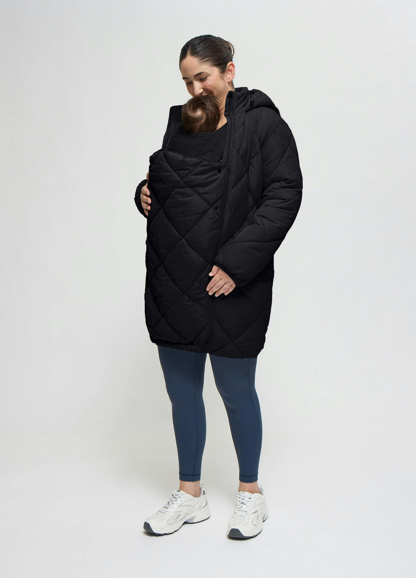 Quilted Longline Maternity and Postpartum Puffer Jacket