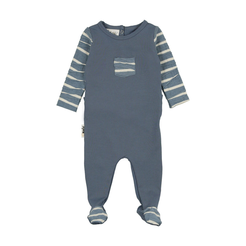 Textured Stripe Footie