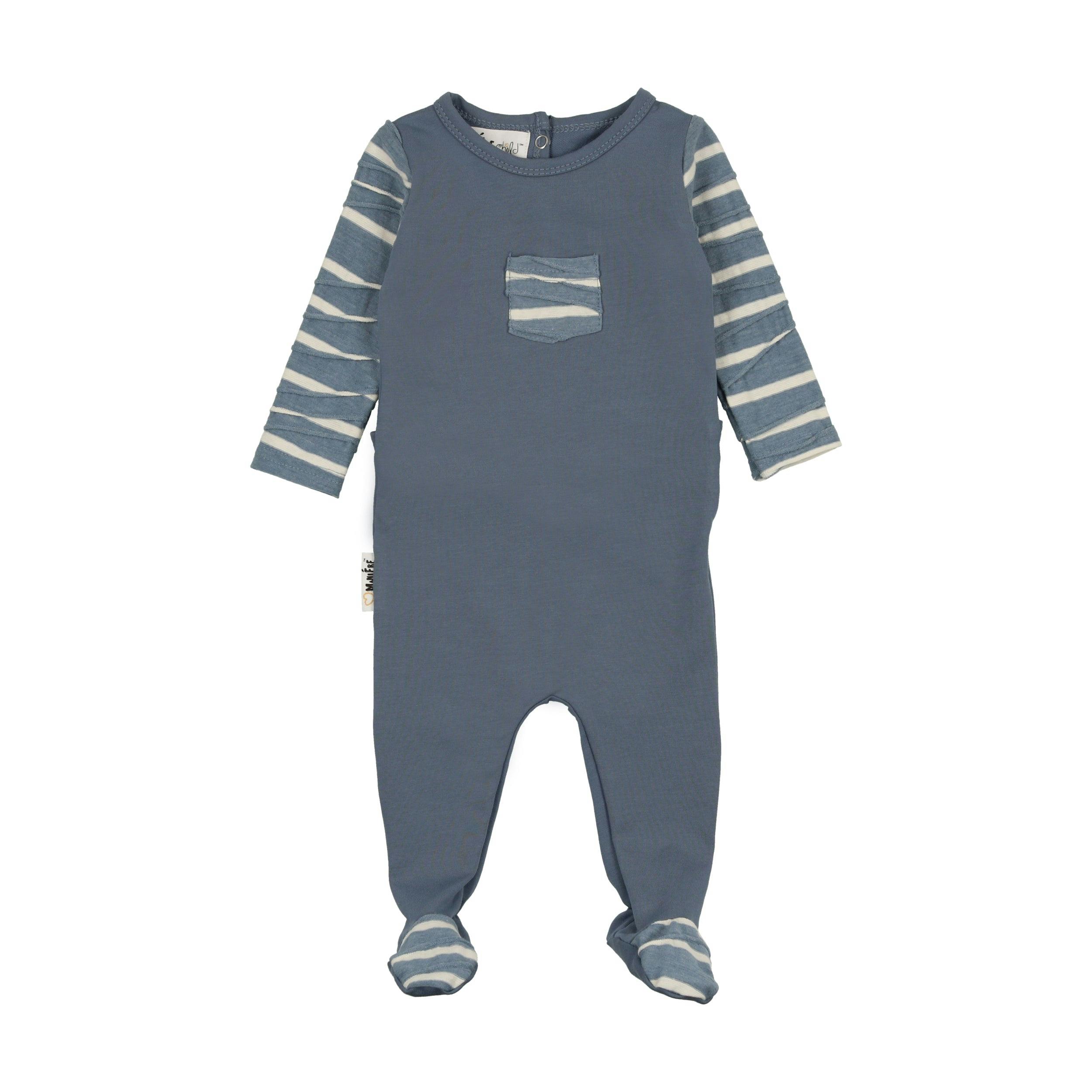Textured Stripe Footie