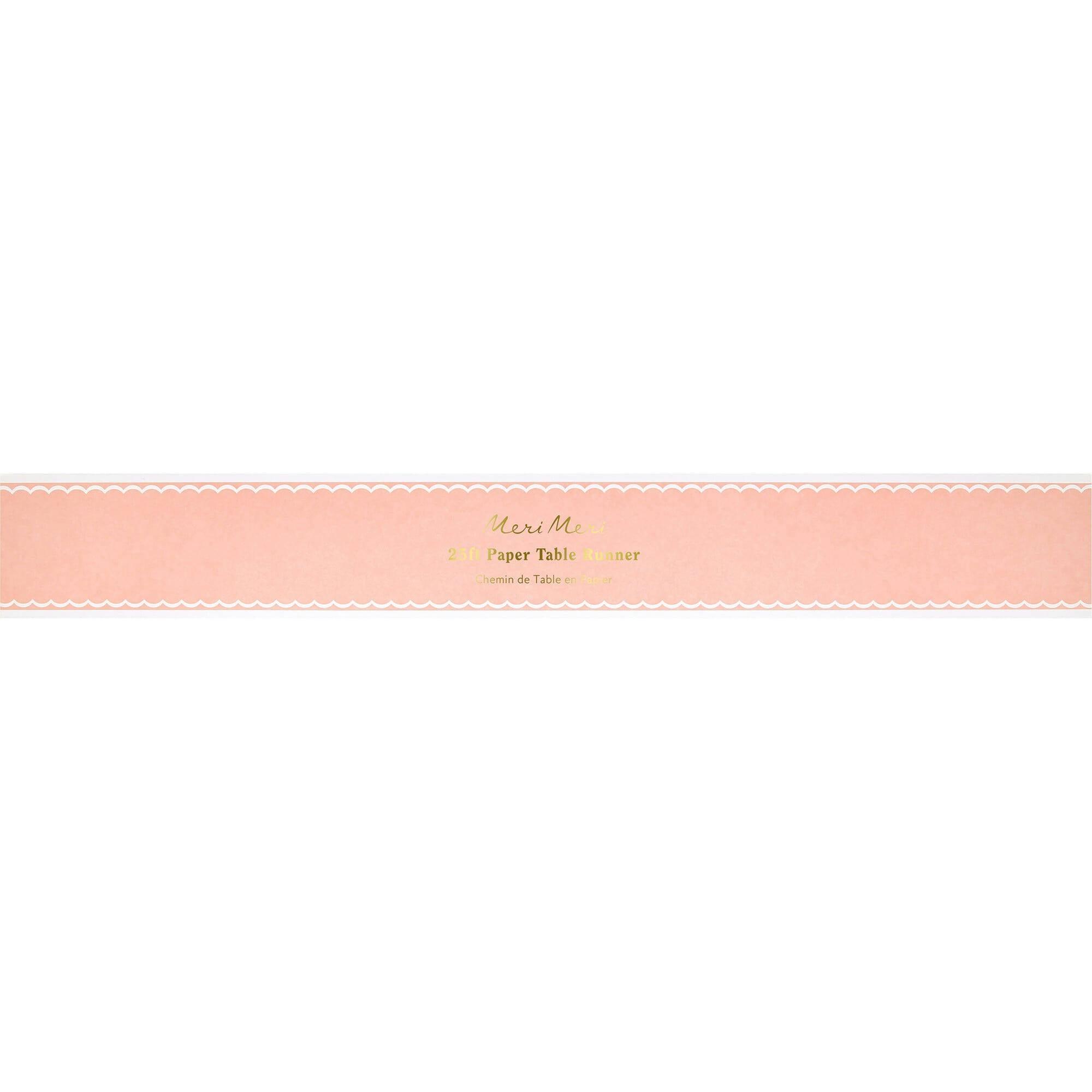 Scalloped Edge Pink Table Runner