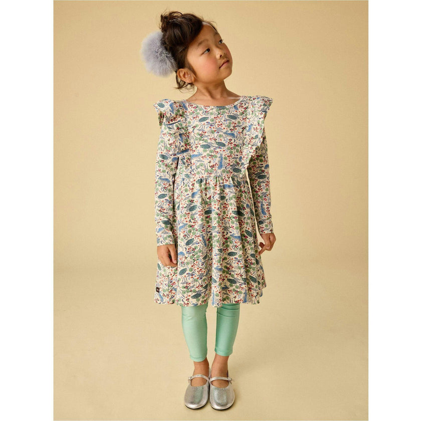 Ruffle Shoulder Ballet Dress, Multi