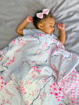 Organic Muslin Four-Layer Reversible Snug Blanket