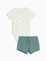 Organic Girl Bodysuit Set