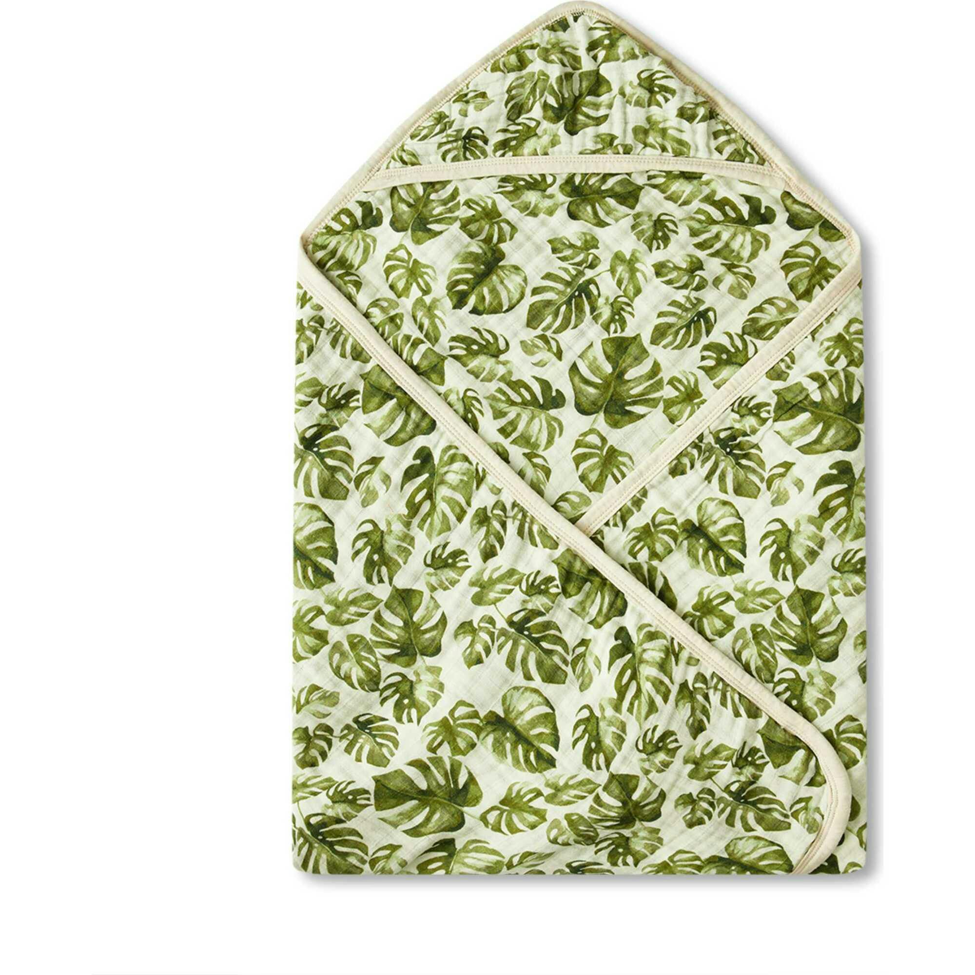 Island Leaf Organic Hooded Swaddle Blanket