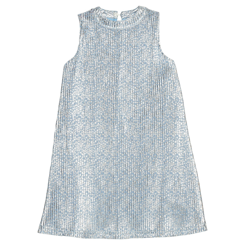 Swing Dress - Blue Crinkle Stars