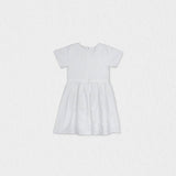 Eryna Baby Dress Short Sleeve, White Grape Embroidery