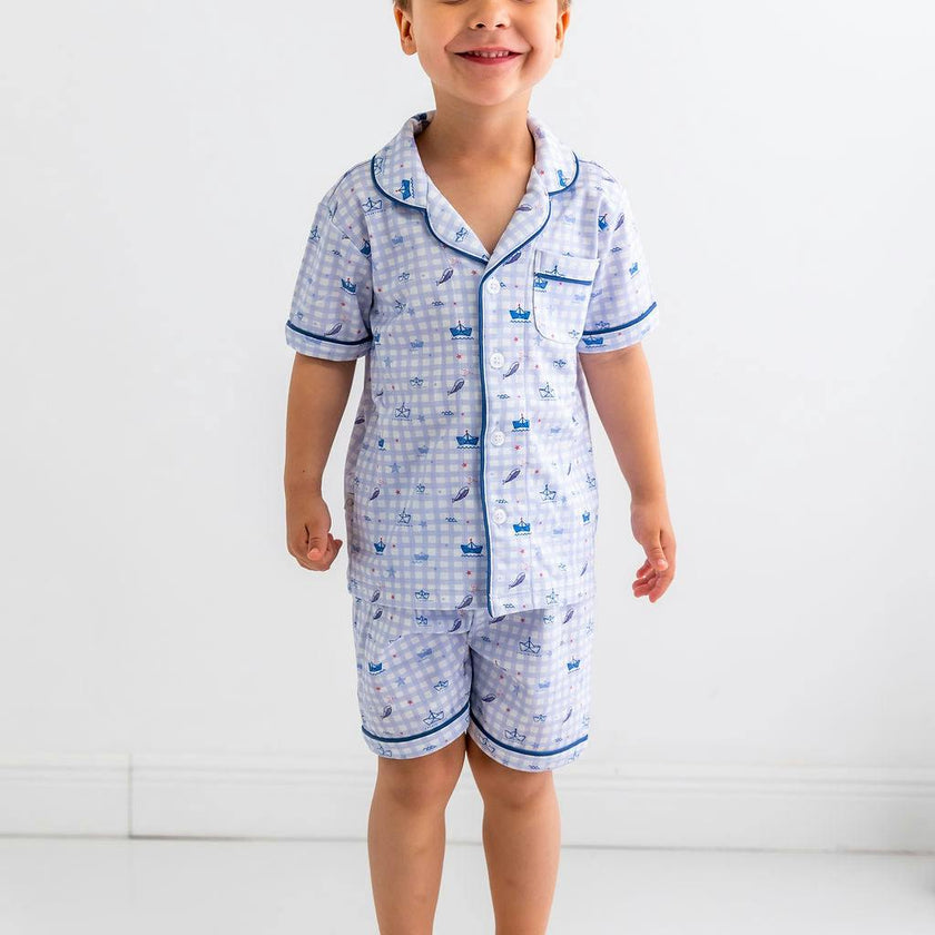 Sailors Boy Pima Cotton Short Pajama Set – Soft Two-Piece