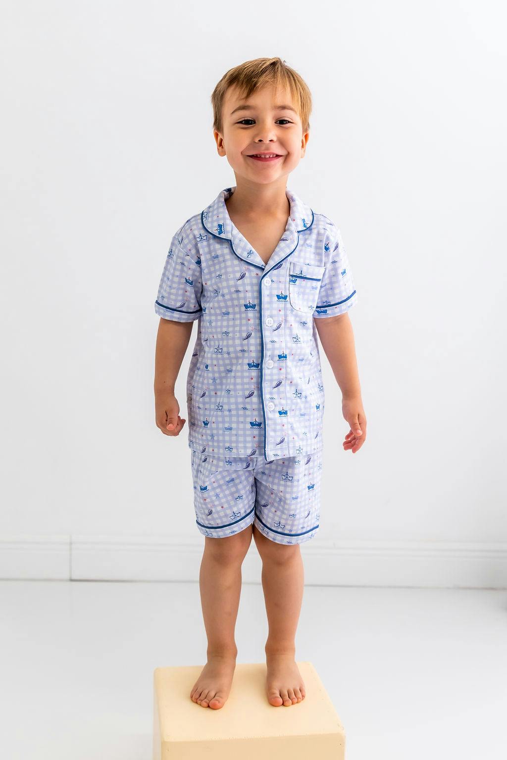 Sailors Boy Pima Cotton Short Pajama Set – Soft Two-Piece