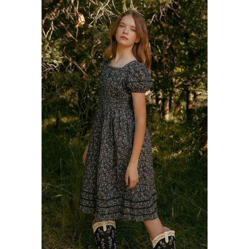 Mini Brooklyn Dress in Navy Dainty Floral