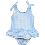 Seaside Gingham Skirt Swimsuit