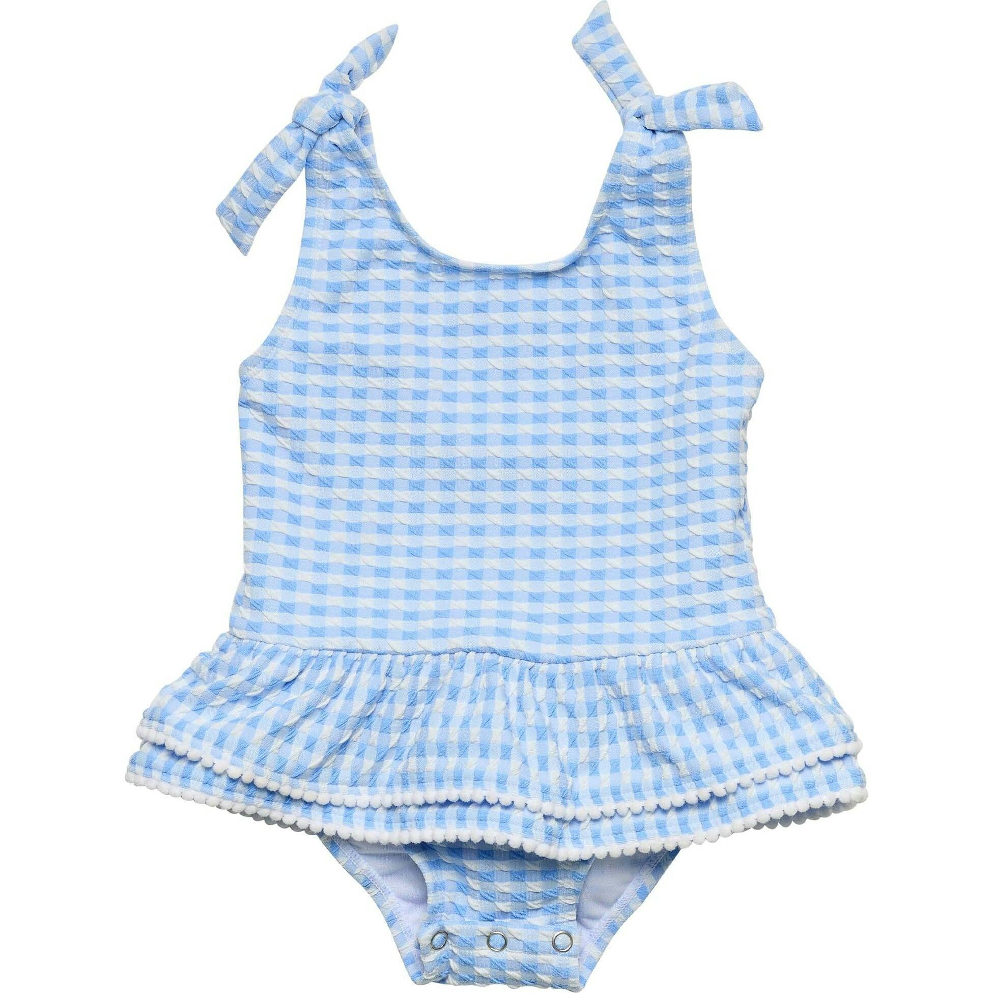Seaside Gingham Skirt Swimsuit