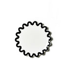Black Arabesque Trim Scallop Salad Plate