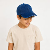 Vintage Wash Denim Baseball Cap for Older Kids