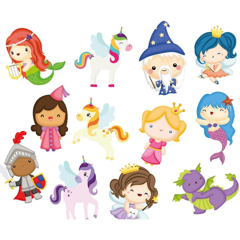 Buddy & Barney: Color Changing Bath Time Stickers - Magical Creatures