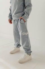 Boys Dario Graphic Sweatpants in Legend in Blue Fog