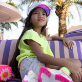 Neon Yellow Sleeveless Kids’ Cardigan