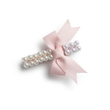 Halo Luxe Molly Double Strand Pearl Grosgrain Bow Clip - Ballet Slipper