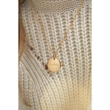 Personalized Signature Disc Necklace, 14k Gold Plated