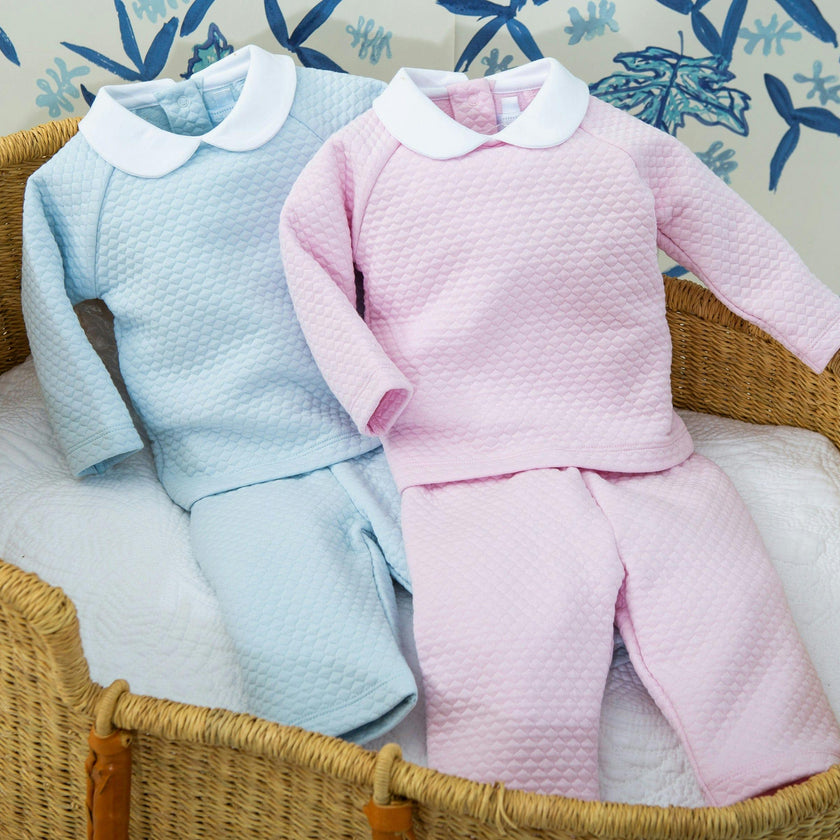Quilted Pant Set - Light Pink