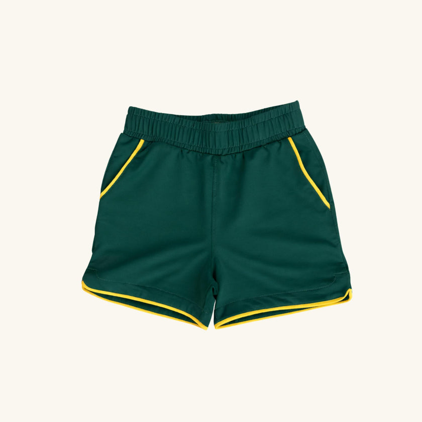 Boys' Court Shorts in Green/Yellow