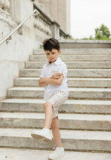Ashton Striped Linen Shorts and Top Set