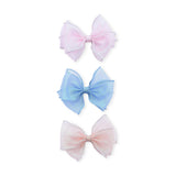 Multicolor Glitter Bow Hair Clip Set