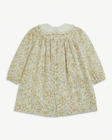 Leela Dress Beige Mustard Floral