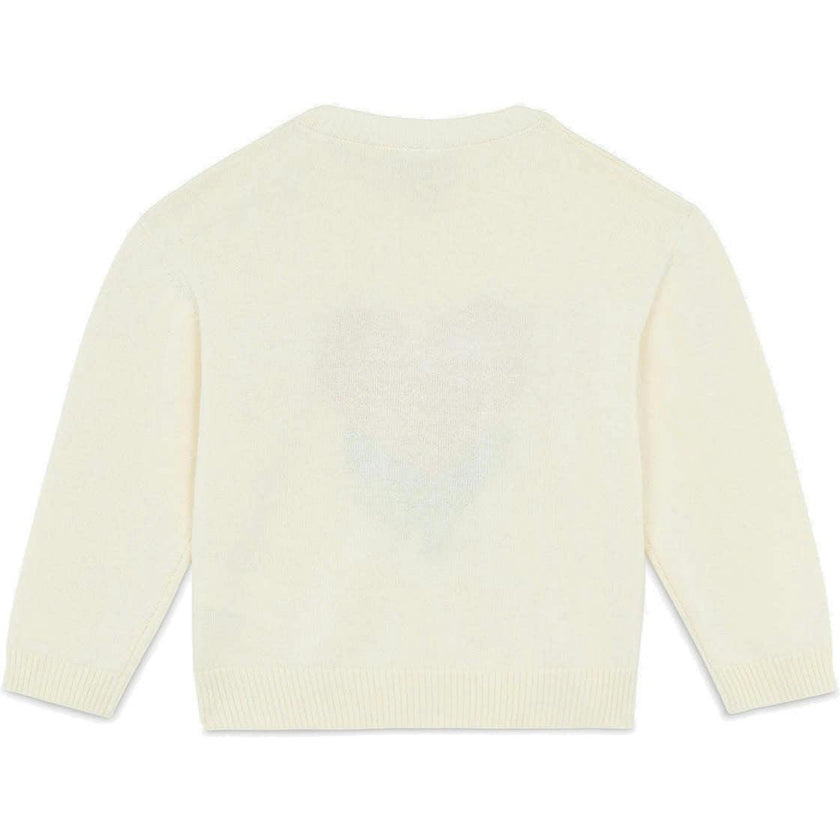 BONTON Misty Tulip Heart Sweater - Ecru