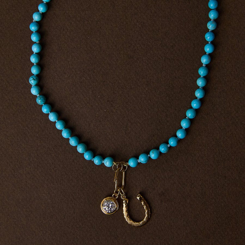 Turquoise Knotted Gemstone Strand