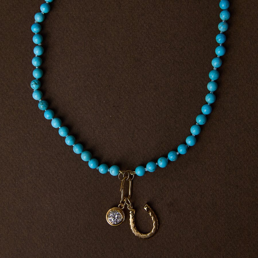 Turquoise Knotted Gemstone Strand