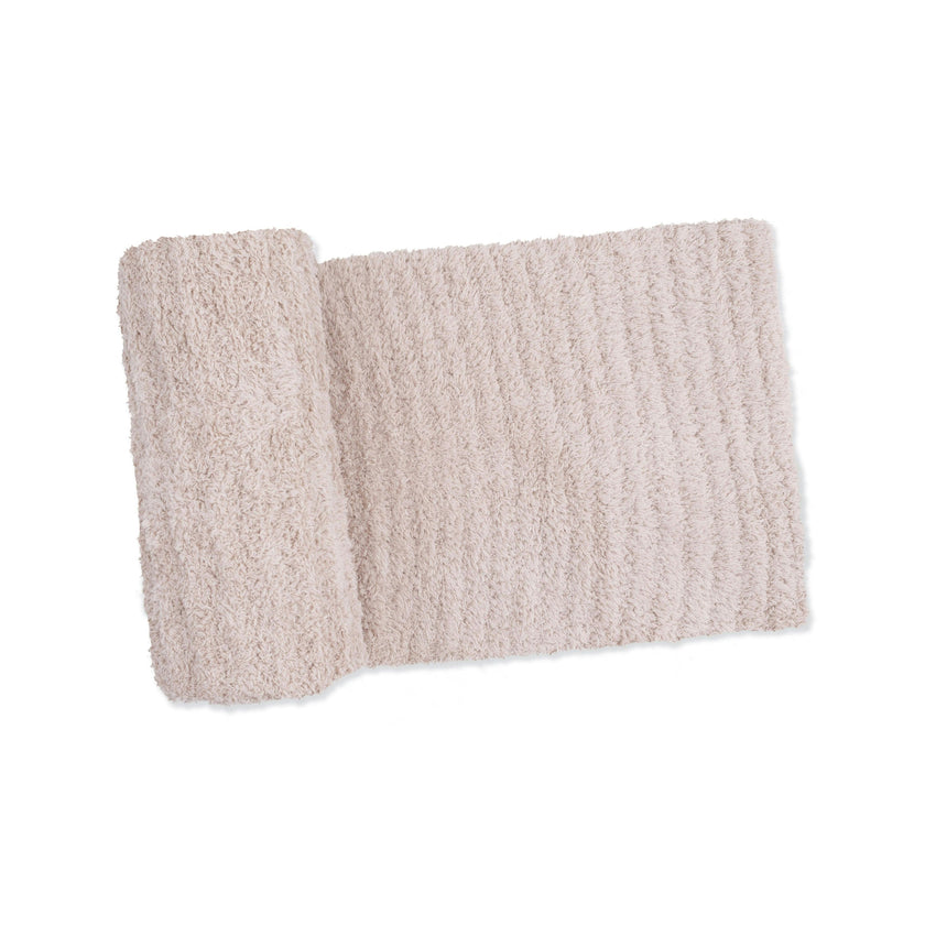 Chenille - Stone Blanket with Striped Texture