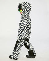 Two Piece Teknik Snowsuit White Checkered Print