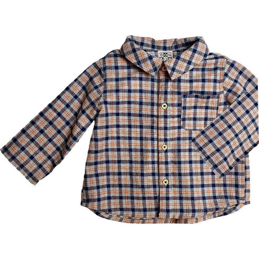 BONTON Soft Plaid Pan Baby Shirt