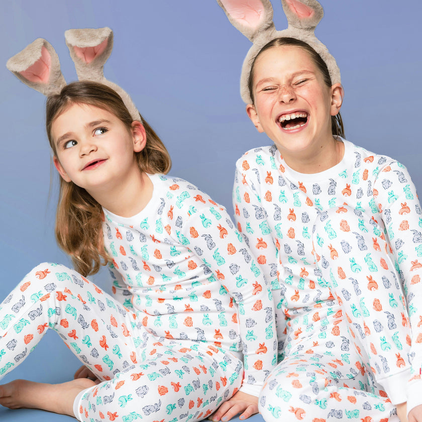 The Organic Long Sleeve Pajama Set [Bunny Tails]