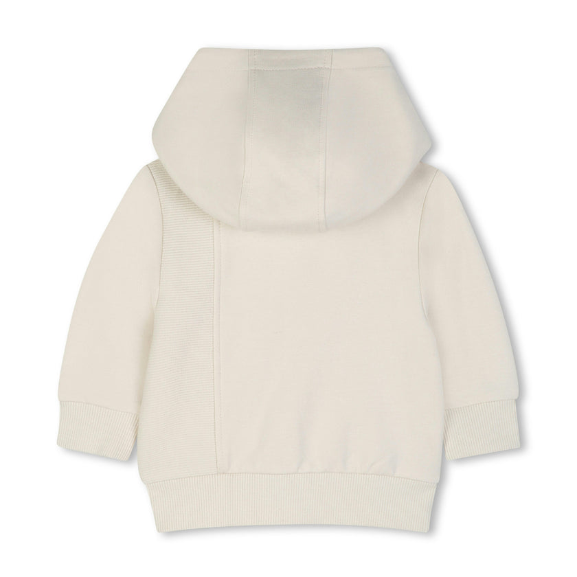 Beige Logo Baby Hoodie Set