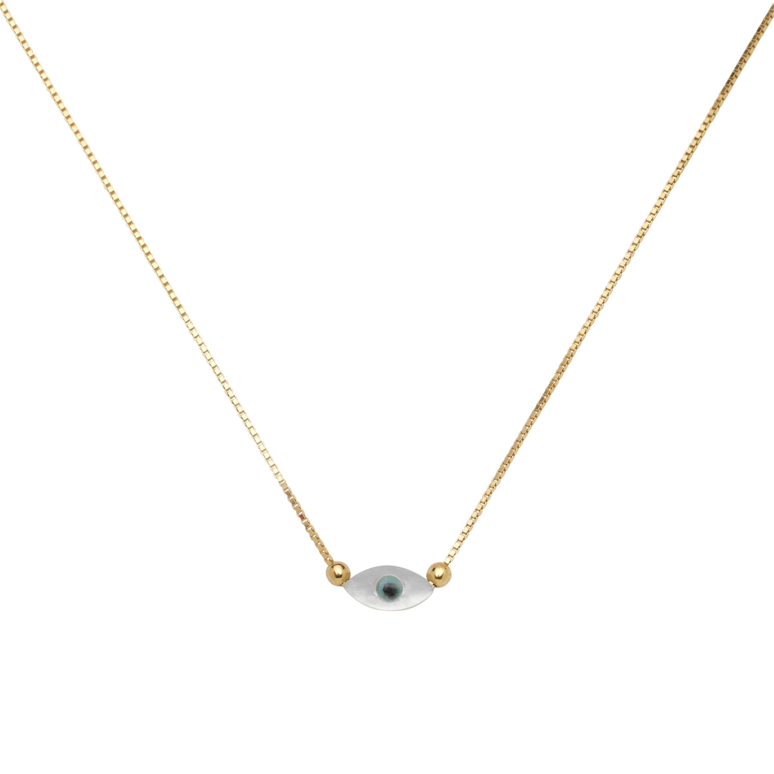 Rhode Mother of Pearl Eye Necklace