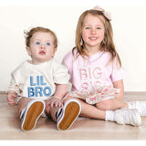 Lil Bro Embroidered Patch Short Sleeve Romper - Natural