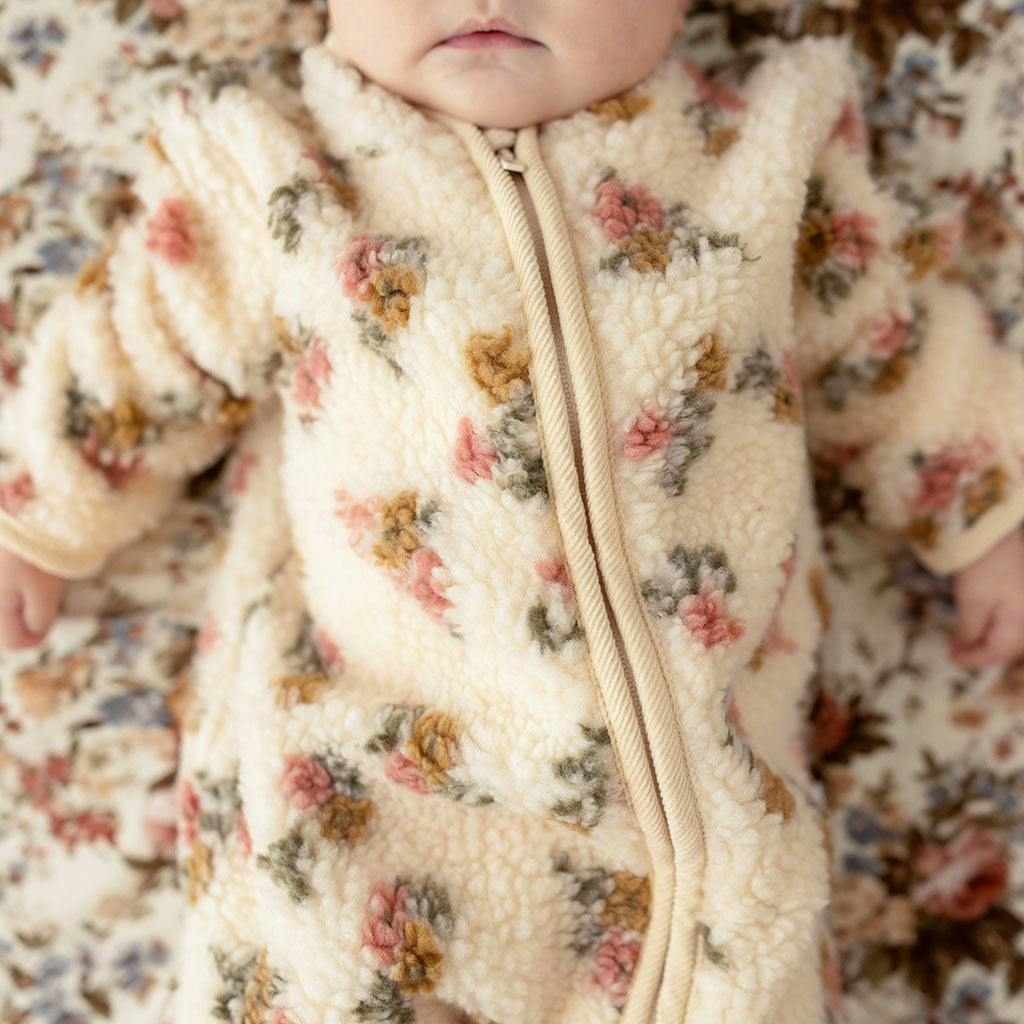 Amber Sherpa Zippered Romper